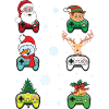Festive Gaming Characters with Christmas Elements