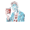 Coffee Cafe Halloween Zombie Hand