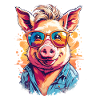 Cool Pig in Sunglasses
