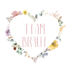 Team Braut! Herz-Blumen, personalisierbar