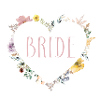 Team Bride! Heart flowers, customizable