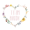 Team Bride! Heart flowers, customizable