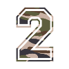 Number 2, camouflage-brown-green, customisable