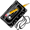 Rewind cassette with pencil