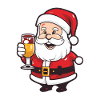 Weihnachtsmann Drinking Comic Weihnachten