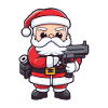 Santa Claus Gun Santa Christmas