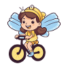 Fée Mignon Vélo Bande Dessinée
