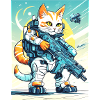 Chat guerrier