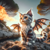Fire Breathing Kitty Dragon #01