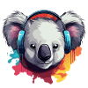 Koala with headphones Koala Bear