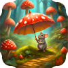 Maus mit Regenschirm