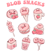 Kawaii Blobfish Strawberry Snacks