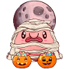 Kawaii Halloween Blobfish Mummy Pumpkin