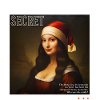 Monna Lisa con Funny Santa Hat Art Shirt