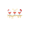"Festive Spirits wine glasses