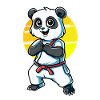 Cute Martial Arts Panda