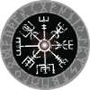 White Viking Compass Valhalla Vegvisir
