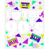 90s Love Purple Retro Look