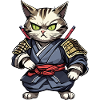 Chat samouraï #15