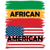Proud Afro-American. Flags Artwork