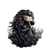 Wikinger Bartträger Lustiger Bart Spruch