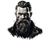 Wikinger Bartträger Lustiger Bart Spruch