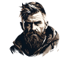 Unrasierbar Wikinger Bartträger Lustiger Bart