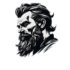 Lustiger Bart Spruch Unrasierbar Wikinger