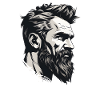 Wikinger Bartträger Lustiger Bart Spruch