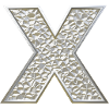 X, letter, initial, monogram,