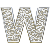 W, lettre, initiale, monogramme,