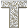 T, letter, initial, monogram,