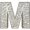 M, letter, letter M, initial, initial M, monogram,