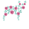 Bouledogue français en fleurs