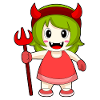 Girls Halloween Devil Trident