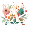 A Typography with Flowers