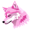 Pink Wolf Head