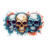 Cool Colourful Vector Skulls
