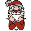 Santa Pose: Fingerzeichen Spaß