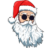Santa Claus with sunglasses