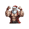 No Lift No Gift - Muscular Gym Santa Claus