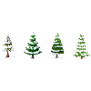 Verschneiter Weihnachtsbaum