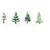 Arbres de Noël enneigés