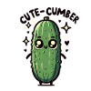 Adorable Cute-cumber Character