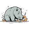 Hippopotamus Cute Comic
