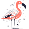 Flamingo Abstract Geometric