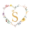Letter S, Monogram, Heart, Personalizable