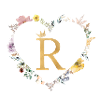 Letter R, Monogram, Heart, Personalizable