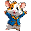 Hamster mignon et heureux