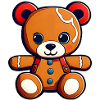 Cute Gingerbread Teddy Bear